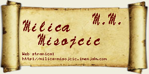 Milica Misojčić vizit kartica